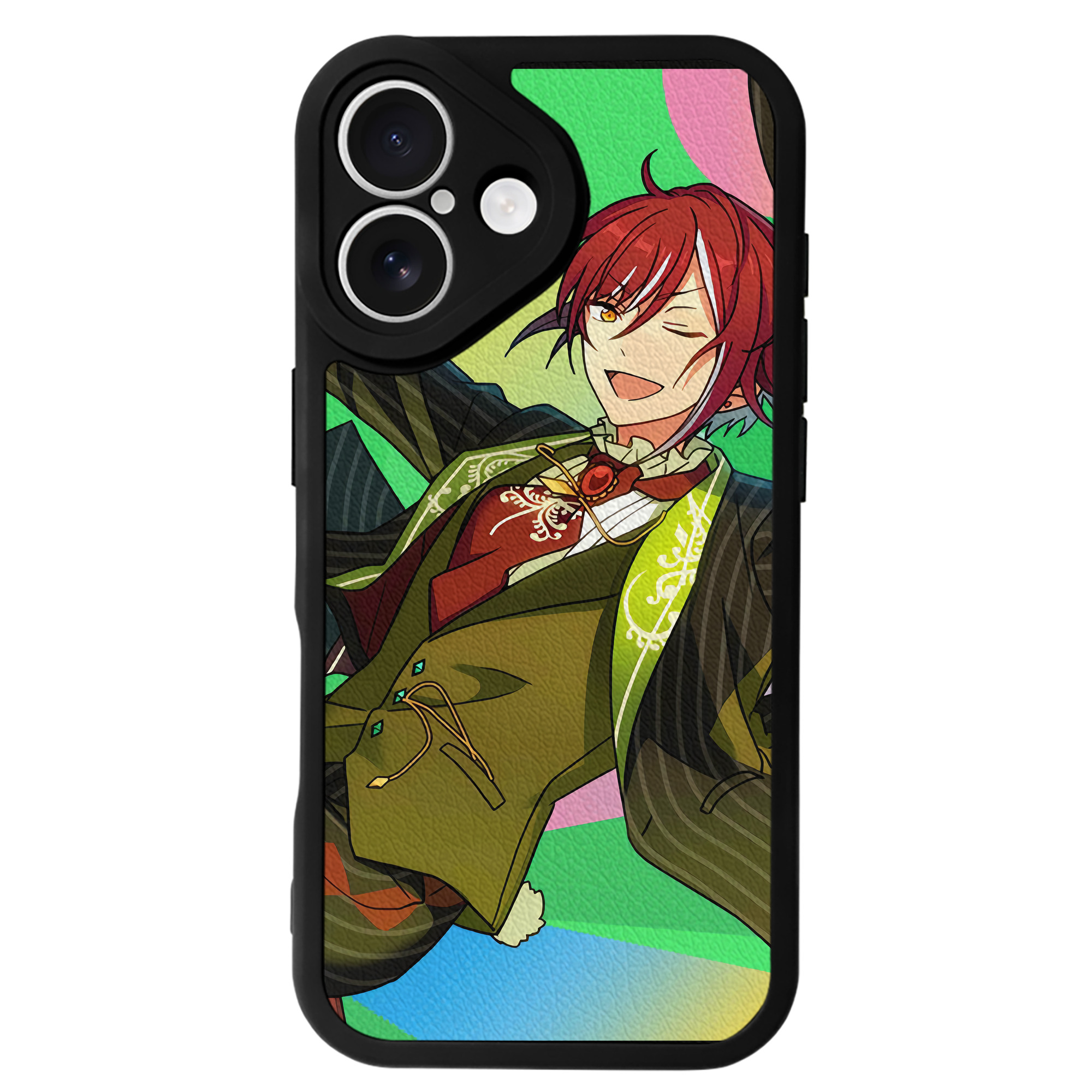 （画像用） あんさんぶるスターズ! Ensemble Stars 【iPhone 16シリーズ対応】シリコンスマホケース（レザー調） 材質：シリコン